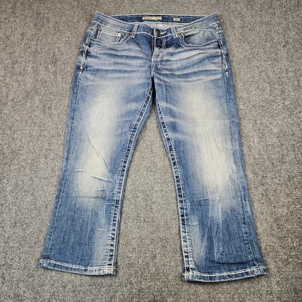 BKE Payton Bootcut Jeans Womens‎ 32 Medium Wash Stretch Thick Stitch Denim Pants